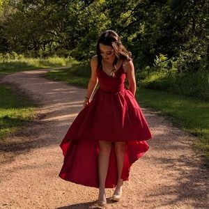 B. Darlin Red Prom Dress